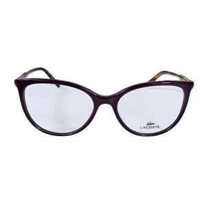 LACOSTE L2911 603 HAVANA Burgundy GOLD AUTHENTIC EYEGLASSES 55-17 135 Demo Lense